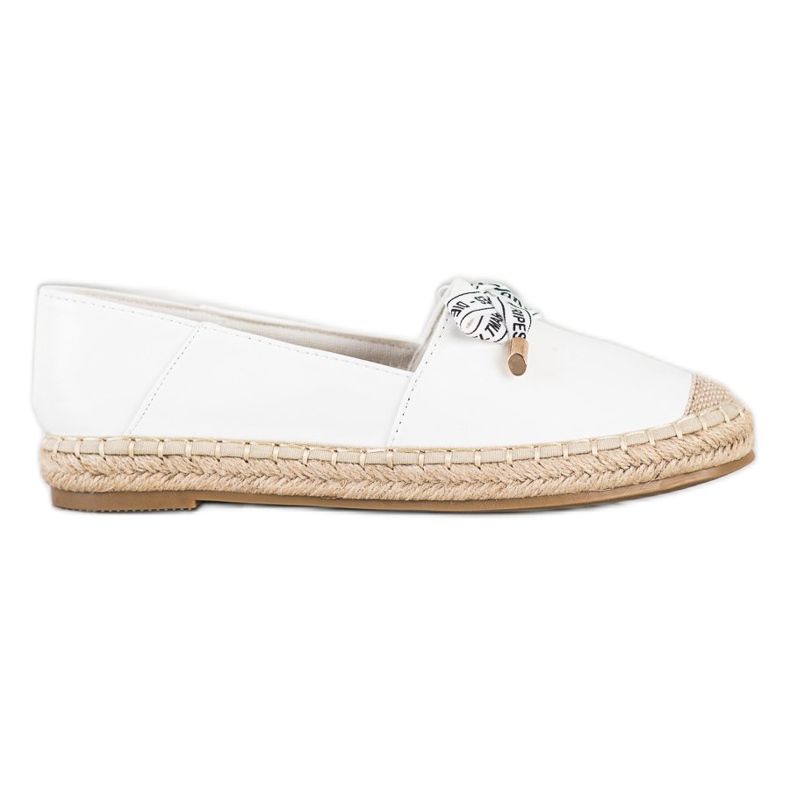 S. BARSKI Espadrillas Bianche Con Ecopelle bianca