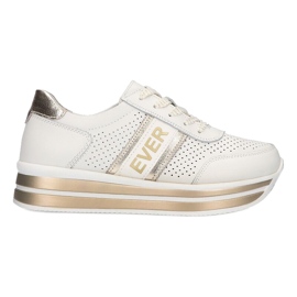 Ever Scarpe sportive da donna Filippo DP1414 bianche e oro bianca d'oro