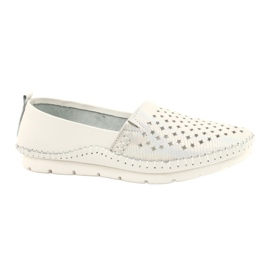 Mocassino Evento donna 21PB32-3613 bianco e argento