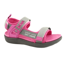 Sandali scarpe da ragazza Lee Cooper 20S-TS-031 inserto in schiuma rosa grigio