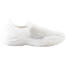 Ideal Shoes Scarpe Slip-on Con Rete bianco