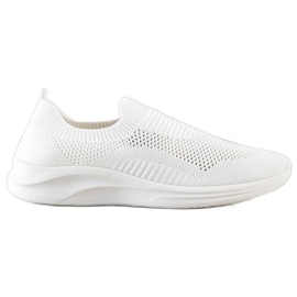 Ideal Shoes Slip sportivi bianchi bianco