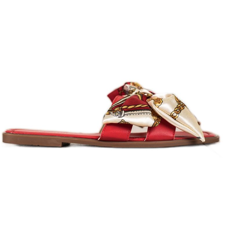 Seastar Pantofole Eleganti Con Fiocco Decorativo rosso