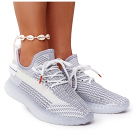 Scarpe sportive da donna con suola in gel grigia Freestyler bianca grigio