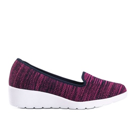 Ballerine rosa sulla zeppa Emerson blu navy