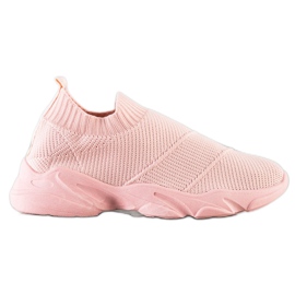 SHELOVET Comode scarpe slip-on rosa