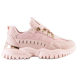SHELOVET Scarpe da ginnastica in polvere rosa