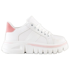 SHELOVET Sneakers bianche sulla piattaforma bianco