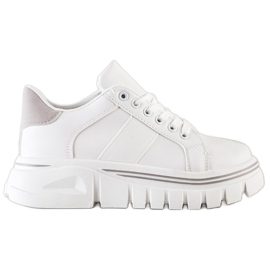 SHELOVET Sneakers bianche sulla piattaforma bianco