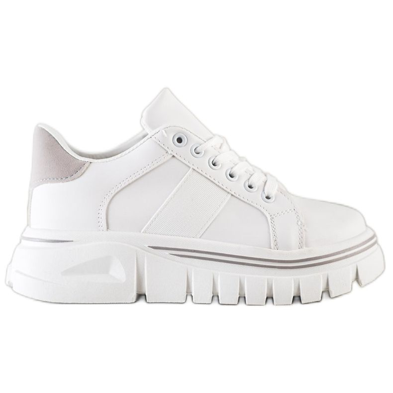 SHELOVET Sneakers bianche sulla piattaforma bianca