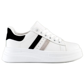 SHELOVET Sneakers Con Inserti In Camoscio bianco