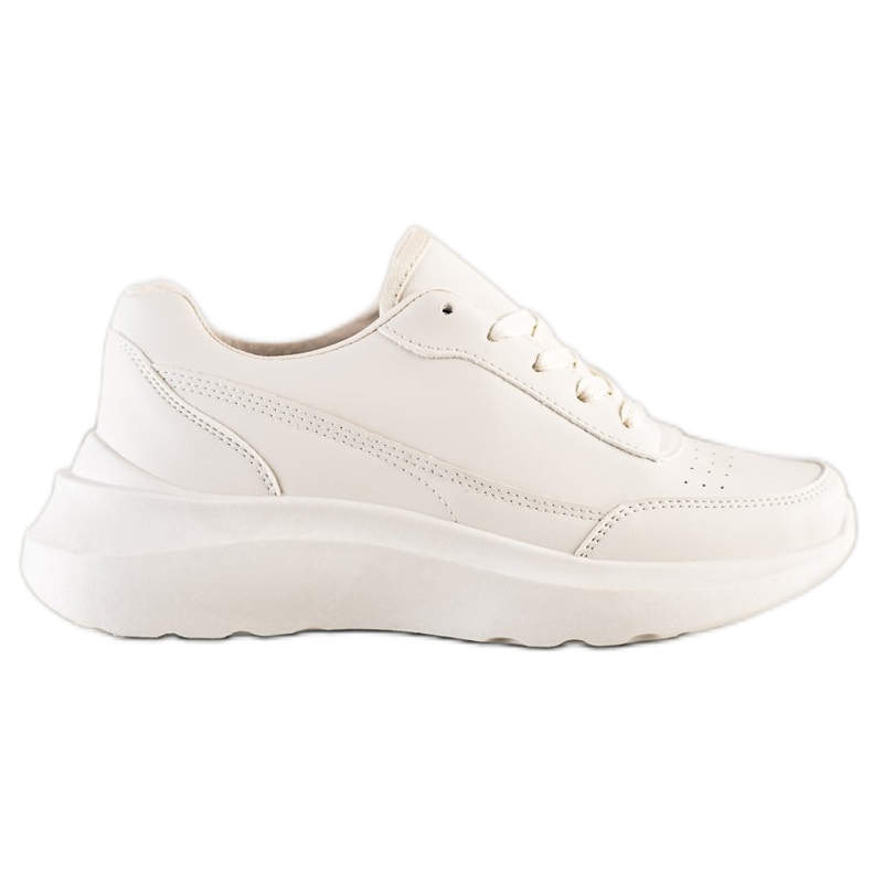 SHELOVET Sneakers classiche in ecopelle beige