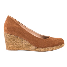 Décolleté VINCEZA in camoscio marrone