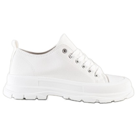 SHELOVET Sneakers bianche sulla piattaforma bianco