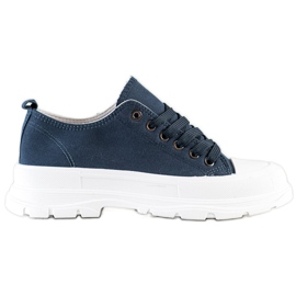 SHELOVET Sneakers blu navy sulla piattaforma