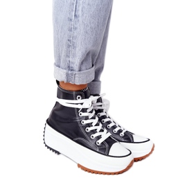 PS1 Sneakers in pelle sulla piattaforma Coachella nera bianco nero
