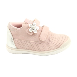 American Club Scarpe Sportive Con Velcro GC06/21 Rosa-Argento d'argento