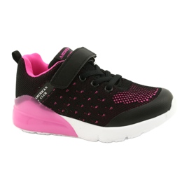 American Club Scarpe Sportive Bambina Con Velcro RL12/21 Nere nero rosa
