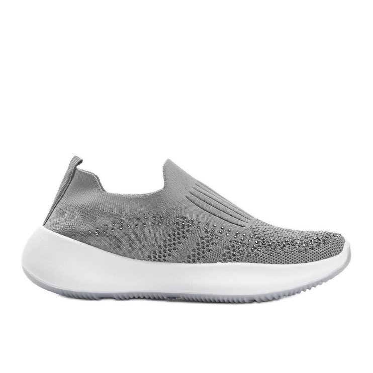 Scarpe sportive grigie con zirconi Mia grigio