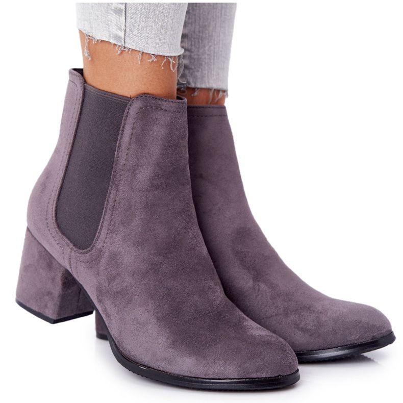 PJ1 Stivali caldi da donna Stivali Jodhpur Grigio Juliette
