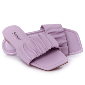 PS1 Pantofole viola classiche da donna che sembrano belle