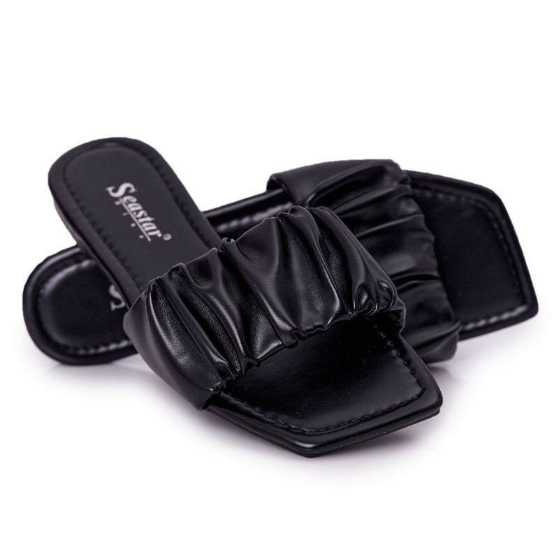 PS1 Pantofole nere classiche da donna che sembrano buone nero