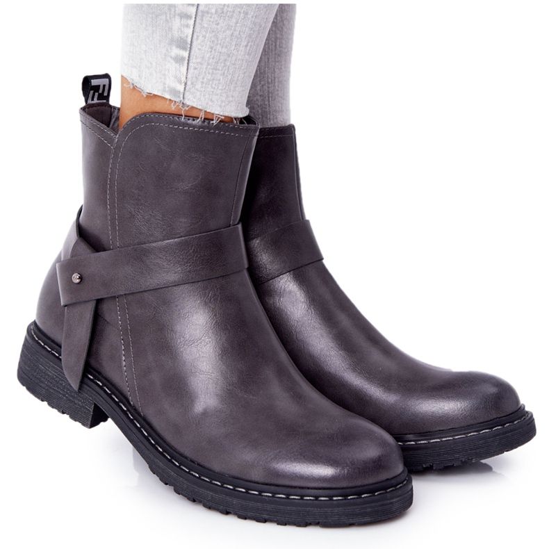 PJ1 Stivali caldi da donna Workers Grigio Alivia