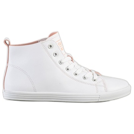 Ideal Shoes Scarpe da ginnastica di alta moda per lo sport bianca
