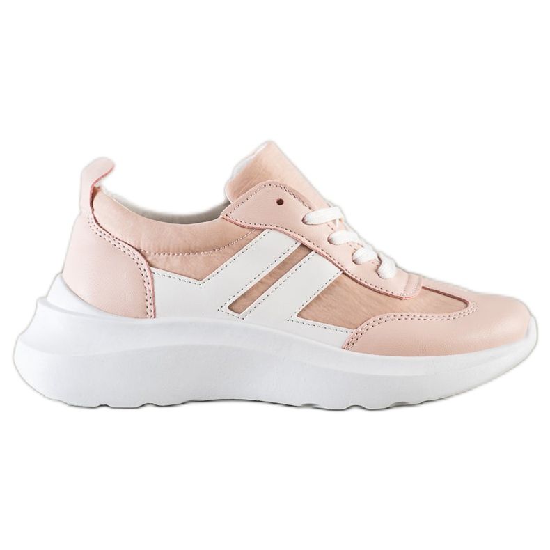 SHELOVET Scarpe sportive con plateau rosa