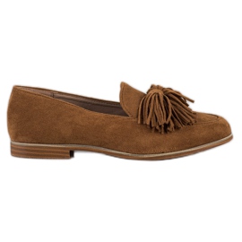 Seastar Calzature in pelle scamosciata con frange marrone