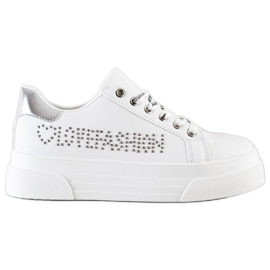 SHELOVET Sneakers bianche sulla piattaforma di moda bianco