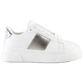 SHELOVET Sneakers Con Ecopelle Sulla Piattaforma bianco