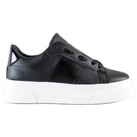 SHELOVET Sneakers Con Ecopelle Sulla Piattaforma nero