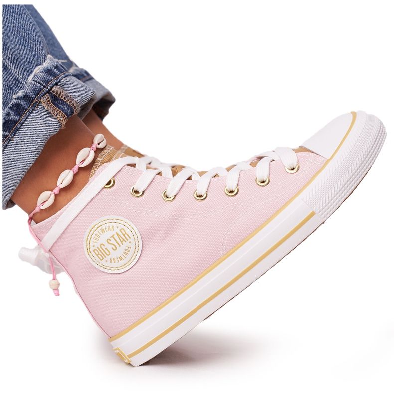 Sneakers alte da donna Big Star HH274447 Rosa