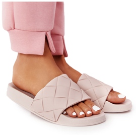 PS1 Pantofole in gomma beige da donna Let's Swim marrone