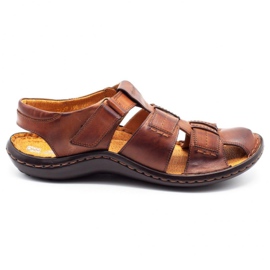 ABIS Sandali da uomo in pelle 4557 marrone