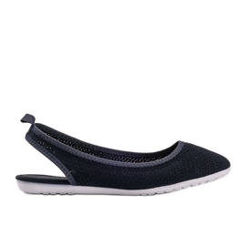 Ballerine Frida in pelle blu navy