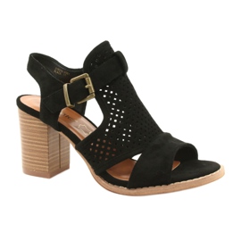 Evento Sandali da donna traforati neri 21SD35-3581 nero