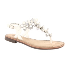 Evento Sandali da donna con perla 20SD35-1811 bianco argento