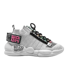 Sneakers con calzini bianchi Ava bianco multicolore