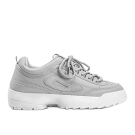 Sneakers grigie con spesse suole Amya grigio