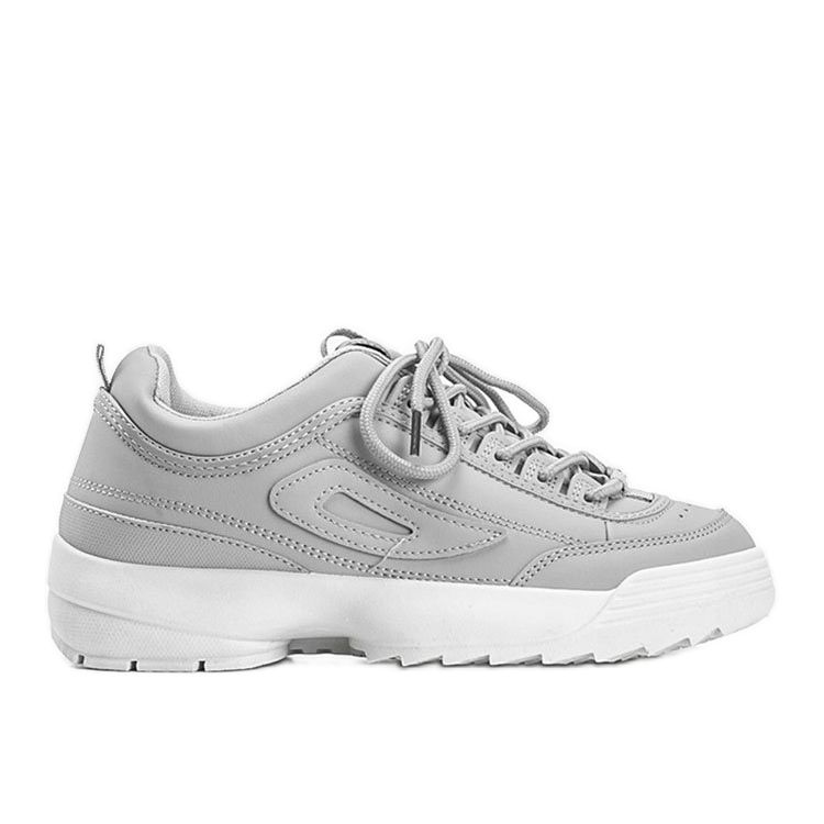 Sneakers grigie con spesse suole Amya grigio