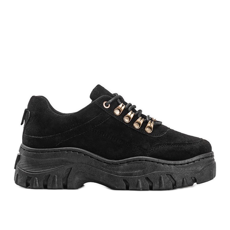 Sneakers nere con suola spessa Cecilia nero