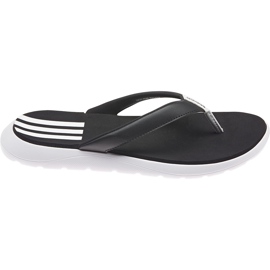 Pantofole Adidas Comfort Flip Flop da donna nere e bianche FY8656 nero