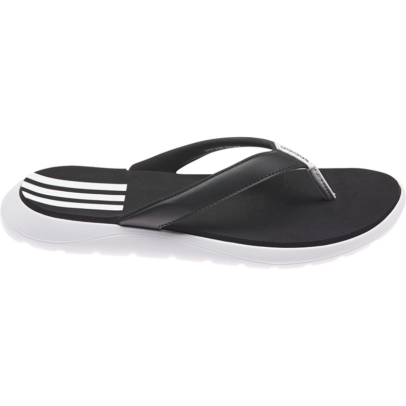 Pantofole Adidas Comfort Flip Flop da donna nere e bianche FY8656 nero