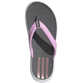 Pantofole Adidas Comfort Flip Flop da donna grigio-rosa FY8658