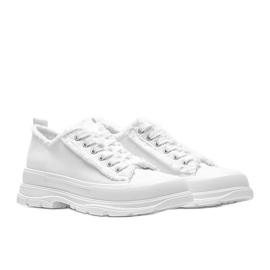 Sneakers bianche su una spessa suola Makenna bianco