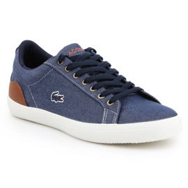 Scarpe lifestyle Lacoste Lerond 317 2 Cam M 7-34CAM00422Q8 bianca marrone blu navy