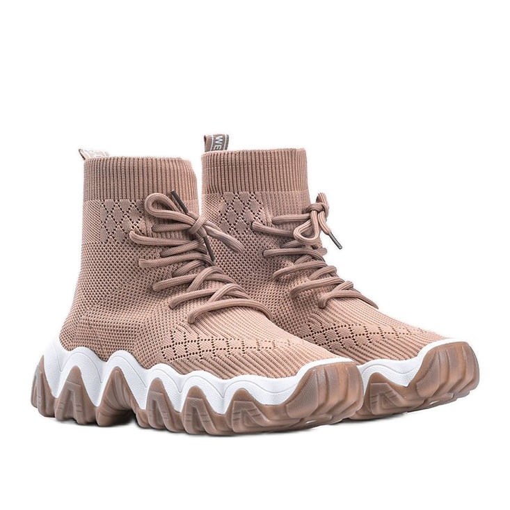 Sneaker a calzino Gisselle color kaki beige
