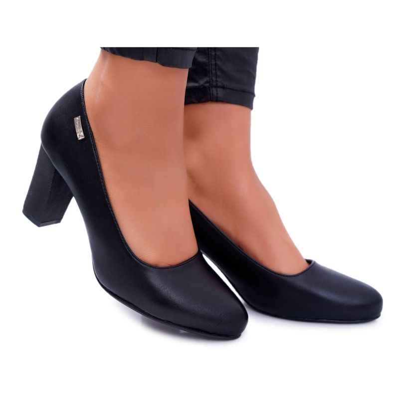 Décolleté da donna Sergio Leone PB130 Nero Ambra